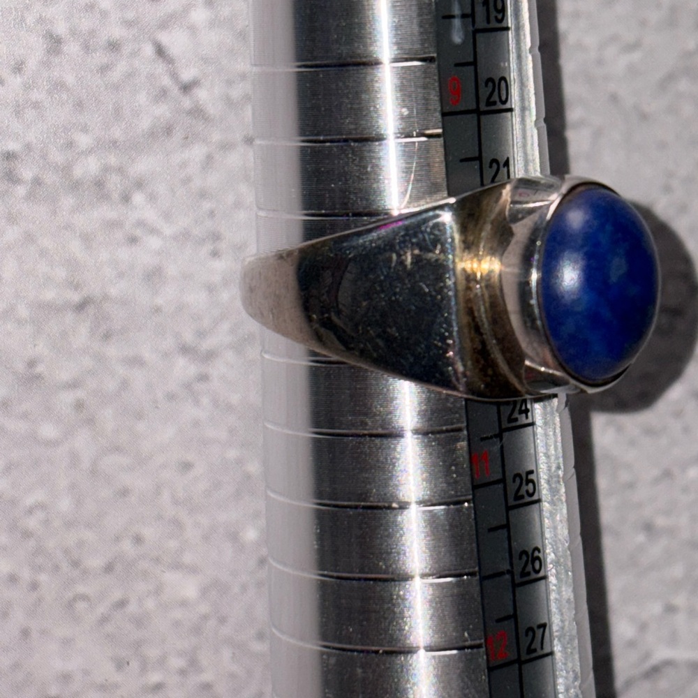 Silver Ring with Lapis Lazuli Stone - Picture 8 of 9